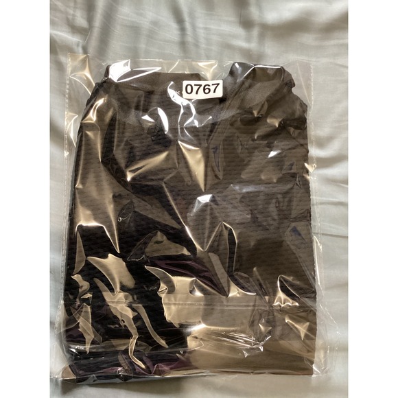 Koral Women Black Honeycomb Mesh Satin Trim Long Sleeve Activewear Top Small - Picture 8 of 8